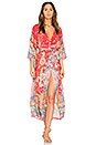 view 1 of 3 Lotus Kimono Gown in Ruby