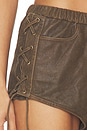 view 6 of 6 Fontaine Leather Mini Short in Vintage Brown
