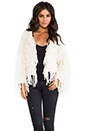 view 1 of 4 Wolf Clan Fringe Cardigan in Cream