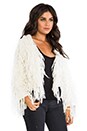 view 3 of 4 Wolf Clan Fringe Cardigan in Cream