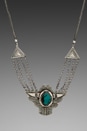 view 1 of 5 Dark Side Of The Moon Necklace w/ Turquoise Stone in Silver