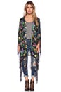 view 1 of 4 Gypsy Queen Tassel Kimono in Black Floral