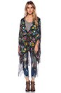 view 2 of 4 Gypsy Queen Tassel Kimono in Black Floral