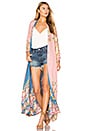 view 1 of 4 Blue Skies Luxe Reversible Kimono in Blue & Candy