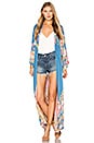 view 2 of 4 Blue Skies Luxe Reversible Kimono in Blue & Candy