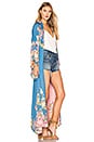 view 3 of 4 Blue Skies Luxe Reversible Kimono in Blue & Candy