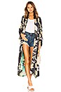 view 2 of 4 Nightingale Reversible Maxi Kimono in Teal & Black
