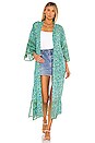 view 1 of 5 PEIGNOIR MAXI SUNDOWN in Turquoise