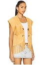 view 2 of 4 Fearless Heart Suede Fringe Vest in Sun Glow