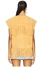 view 3 of 4 Fearless Heart Suede Fringe Vest in Sun Glow