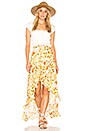 view 4 of 4 Sayulita Frill Split Skirt in Sunflower