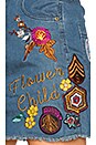 view 5 of 5 Flower Child Denim Skirt in Navy