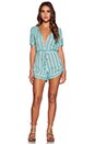 view 4 of 6 Island Boho Romper in Turquoise