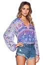 view 2 of 4 Boho Blossom Blouse in Purple