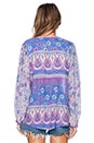 view 3 of 4 Boho Blossom Blouse in Purple