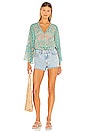 view 4 of 4 Farrah Blouse in Aqua