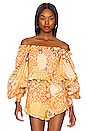 view 2 of 5 Freda Shirred Blouse in Amber