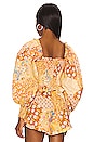 view 4 of 5 Freda Shirred Blouse in Amber