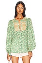 view 1 of 4 Madame Peacock Boho Blouse in Emerald