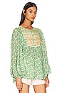 view 2 of 4 Madame Peacock Boho Blouse in Emerald
