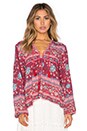 view 2 of 5 Folk Town Blouse in Wine