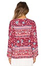 view 4 of 5 Folk Town Blouse in Wine