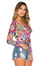 view 2 of 3 Carnaby Crochet Crop in Multi