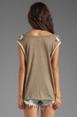 view 3 of 5 Hanalei Cowrie Shell Tee in Khaki