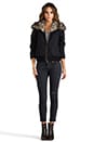 view 2 of 8 Madison Flight Jacket with Faux Fur Trim in Black