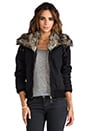 view 3 of 8 Madison Flight Jacket with Faux Fur Trim in Black