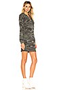 view 2 of 3 Camo Lace Up Hoodie Dress in Vintage Olive