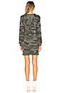 view 3 of 3 Camo Lace Up Hoodie Dress in Vintage Olive