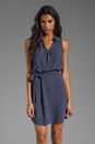 view 1 of 5 Collared Tank Dress in Cadet Blue