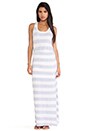 view 1 of 5 Striped Empire Waist Maxi Dress in White