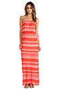 view 1 of 5 Safari Stripe Strapless Maxi Dress in Paprika
