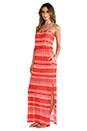 view 3 of 5 Safari Stripe Strapless Maxi Dress in Paprika
