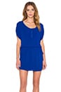 view 1 of 5 Crinkle Gauze Dress in Cobalt Blue