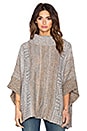 view 1 of 3 Snowfall Turtleneck Poncho in Warm Sand Muti in Warm Sand Multi