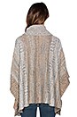 view 3 of 3 Snowfall Turtleneck Poncho in Warm Sand Muti in Warm Sand Multi