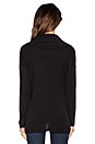 view 3 of 3 1x1 Cowl Neck Sweater in Black