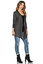 view 2 of 3 Alcove Double Face Jersey Waterfall Cardigan in Charcoal