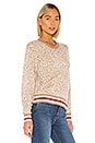 view 2 of 4 ПУЛОВЕР LEO in Camel, Heather Oatmeal & True Red Stripe