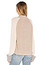 view 3 of 4 PULL COL ROULÉ ALTA in Heather Toast, Natural & Light Heather Grey