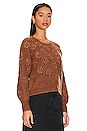 view 2 of 4 Floral Margo Sweater in Walnut