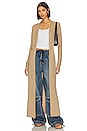 view 1 of 3 Niamh Long Cardigan in Heather Camel