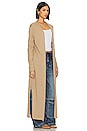 view 2 of 3 Niamh Long Cardigan in Heather Camel