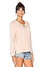 view 2 of 4 Active Lace Up Hoodie in Pink Beige