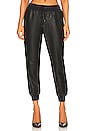 view 1 of 4 Faux Leather Jogger in Black