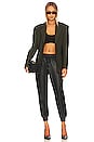 view 4 of 4 Faux Leather Jogger in Black