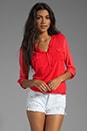 view 1 of 4 Shirting Collar Top in Bonfire